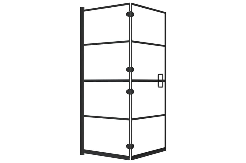 Leddet dusjdør ESG 120x140 cm svart - Hus & oppussing - Kjøkken & bad - Baderom - Dusjer