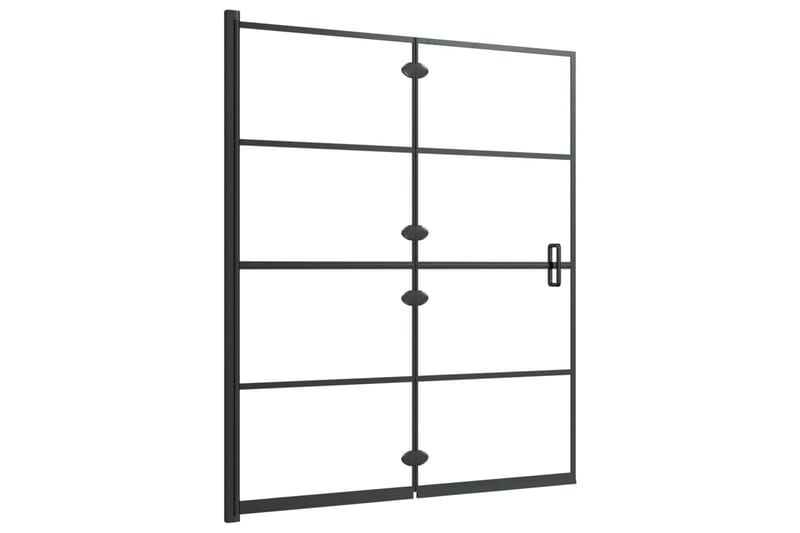 Leddet dusjdør ESG 120x140 cm svart - Hus & oppussing - Kjøkken & bad - Baderom - Dusjer