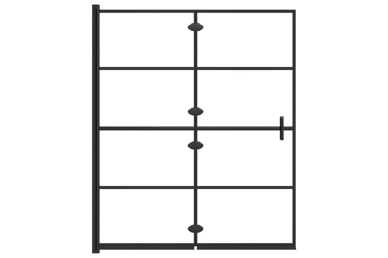 Leddet dusjdør ESG 120x140 cm svart - Hus & oppussing - Kjøkken & bad - Baderom - Dusjer