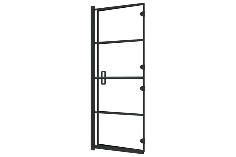 Leddet dusjdør ESG 120x140 cm svart - Hus & oppussing - Kjøkken & bad - Baderom - Dusjer