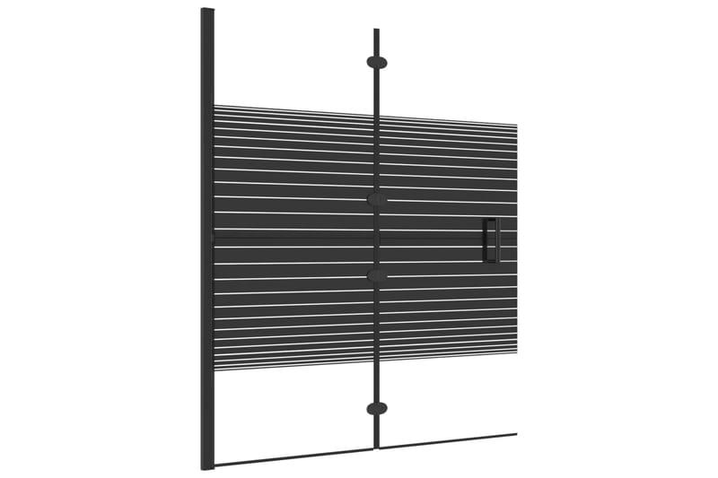 Leddet dusjdør ESG 120x140 cm svart - Hus & oppussing - Kjøkken & bad - Baderom - Dusjer