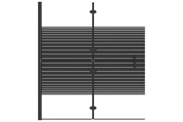 Leddet dusjdør ESG 120x140 cm svart - Hus & oppussing - Kjøkken & bad - Baderom - Dusjer