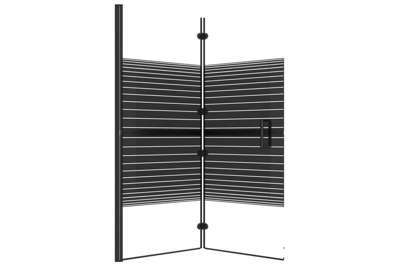 Leddet dusjdør ESG 120x140 cm svart - Hus & oppussing - Kjøkken & bad - Baderom - Dusjer