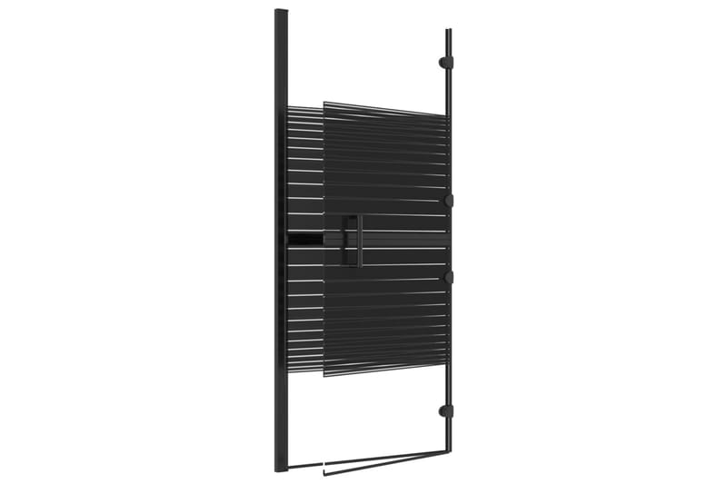 Leddet dusjdør ESG 120x140 cm svart - Hus & oppussing - Kjøkken & bad - Baderom - Dusjer