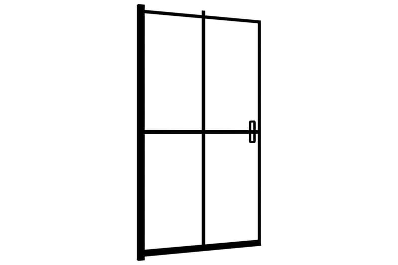 Leddet dusjdør ESG 80x140 cm svart - Hus & oppussing - Kjøkken & bad - Baderom - Dusjer