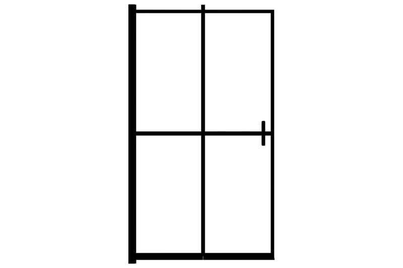 Leddet dusjdør ESG 80x140 cm svart - Hus & oppussing - Kjøkken & bad - Baderom - Dusjer