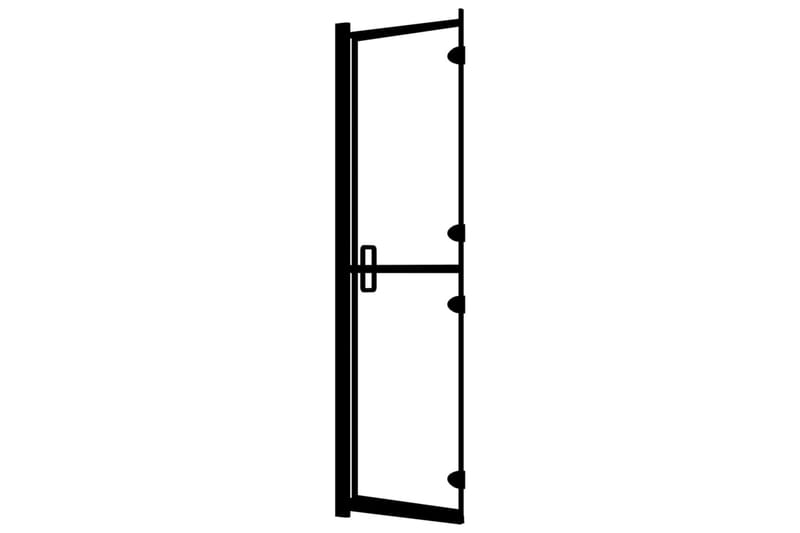 Leddet dusjdør ESG 80x140 cm svart - Hus & oppussing - Kjøkken & bad - Baderom - Dusjer