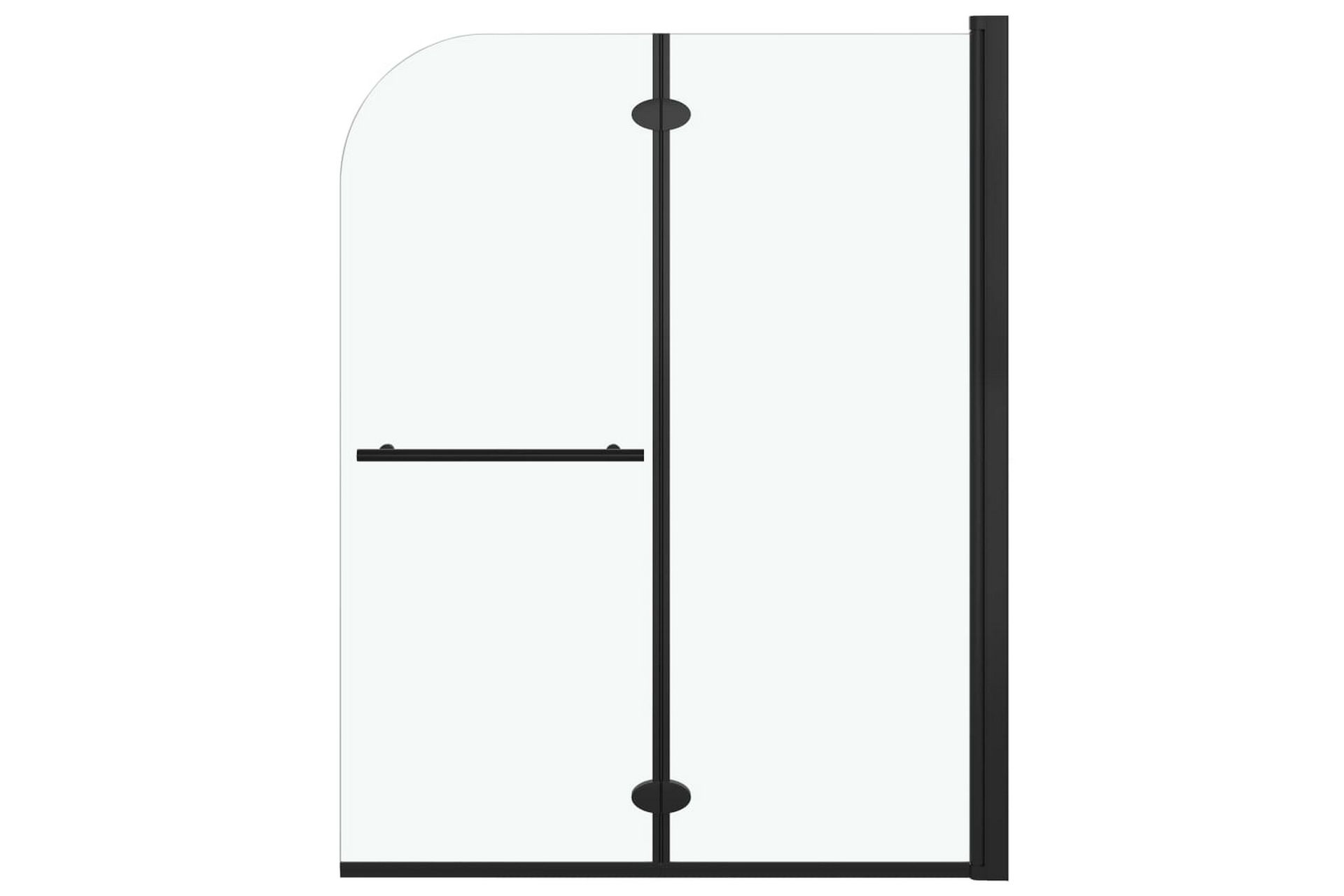 Leddet dusjdør med 2 paneler ESG 95x140 cm svart - Hus & oppussing - Kjøkken & bad - Baderom - Dusjer