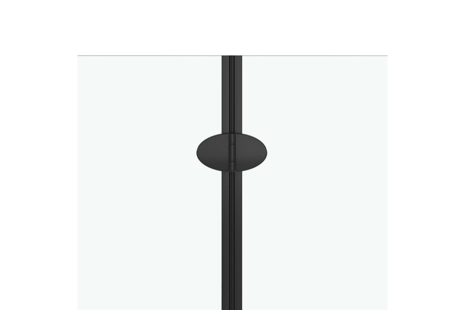 Leddet dusjdør med 2 paneler ESG 120x140 cm svart - Hus & oppussing - Kjøkken & bad - Baderom - Dusjer