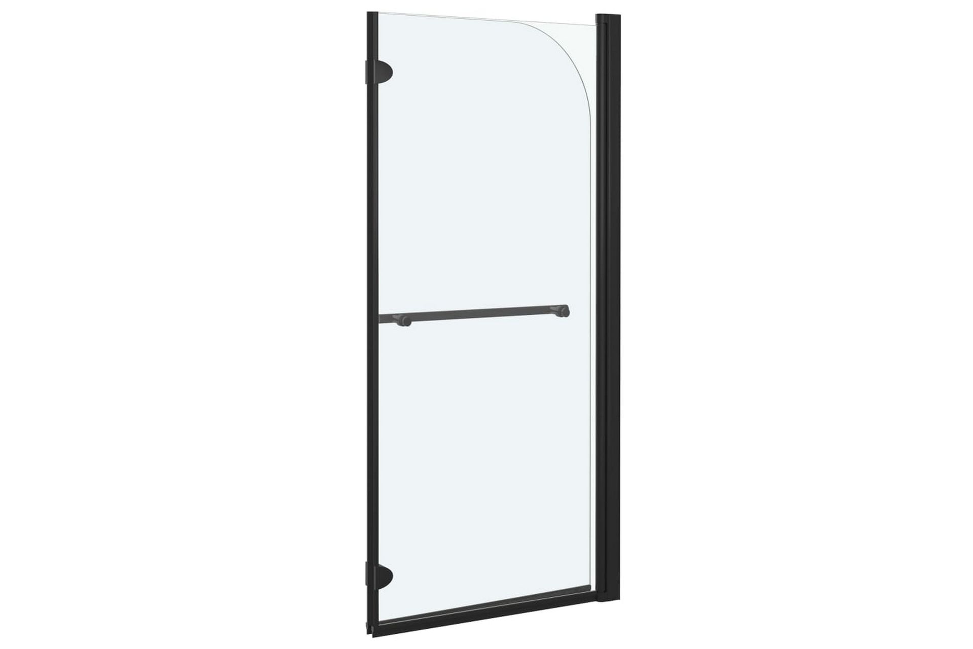 Leddet dusjdør med 2 paneler ESG 120x140 cm svart - Hus & oppussing - Kjøkken & bad - Baderom - Dusjer