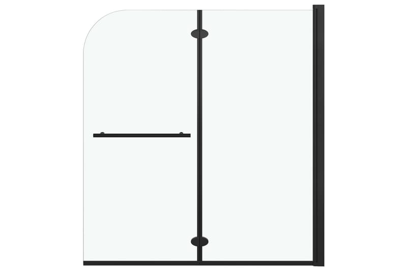Leddet dusjdør med 2 paneler ESG 120x140 cm svart - Hus & oppussing - Kjøkken & bad - Baderom - Dusjer