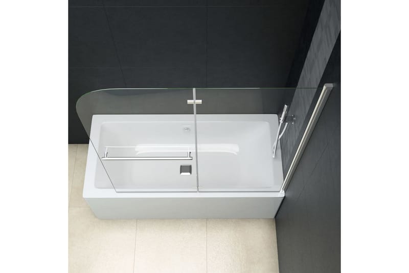 Leddet dusjdør med 2 paneler ESG 120x140 cm - Hus & oppussing - Kjøkken & bad - Baderom - Dusjer