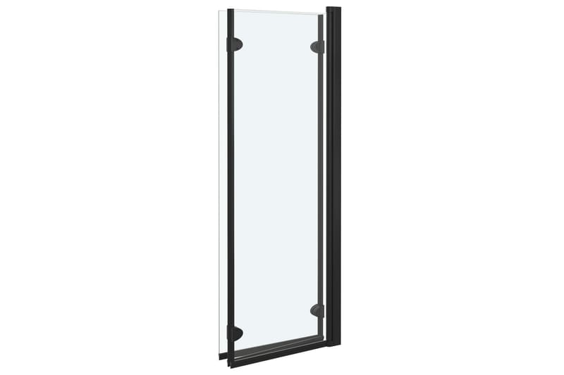 Leddet dusjdør med 3 paneler ESG 130x138 cm svart - Hus & oppussing - Kjøkken & bad - Baderom - Dusjer