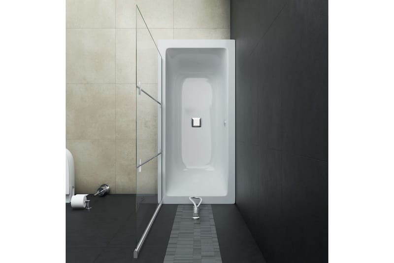 Leddet dusjdør med 3 paneler ESG 130x138 cm - Hus & oppussing - Kjøkken & bad - Baderom - Dusjer