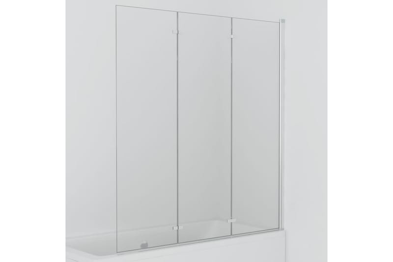 Leddet dusjdør med 3 paneler ESG 130x138 cm - Hus & oppussing - Kjøkken & bad - Baderom - Dusjer
