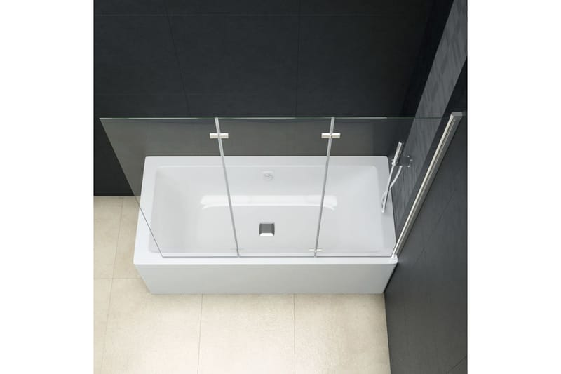 Leddet dusjdør med 3 paneler ESG 130x138 cm - Hus & oppussing - Kjøkken & bad - Baderom - Dusjer