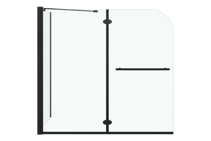 Leddet dusjkabinett ESG 120x68x130 cm svart - Hus & oppussing - Kjøkken & bad - Baderom - Dusjer