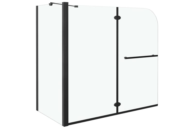 Leddet dusjkabinett ESG 120x68x130 cm svart - Hus & oppussing - Kjøkken & bad - Baderom - Dusjer