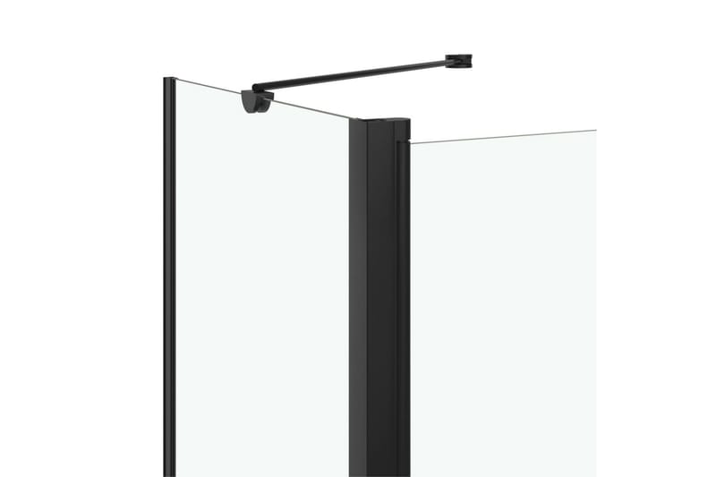 Leddet dusjkabinett ESG 120x68x130 cm svart - Hus & oppussing - Kjøkken & bad - Baderom - Dusjer