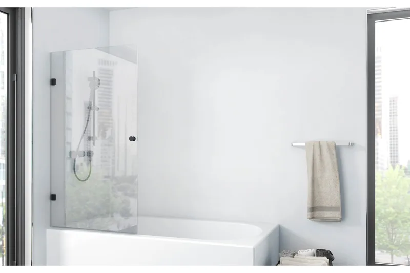 Meselefors Dusjvegg 140 cm, Svart