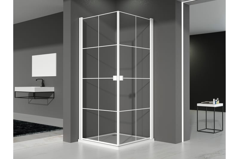 Rosinedal Dusjvegg 90x200 cm - Hvit - Hus & oppussing - Kjøkken & bad - Baderom - Dusjer