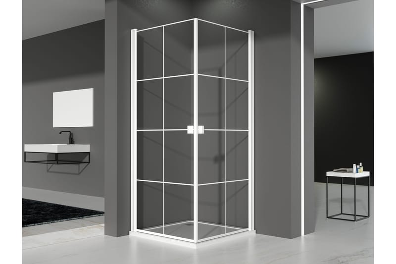 Rosinedal Dusjvegg 90x200 cm, Hvit