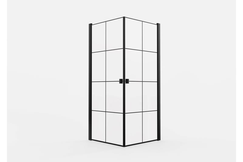 Rosinedal Glassvegg 200 cm - Svart - Hus & oppussing - Kjøkken & bad - Baderom - Dusjer