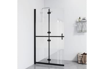 Sammenleggbar dusjvegg med halvfrostet ESG-glass 120x190 cm - Gjennomsiktig - Hus & oppussing - Kjøkken & bad - Baderom - Dusjer