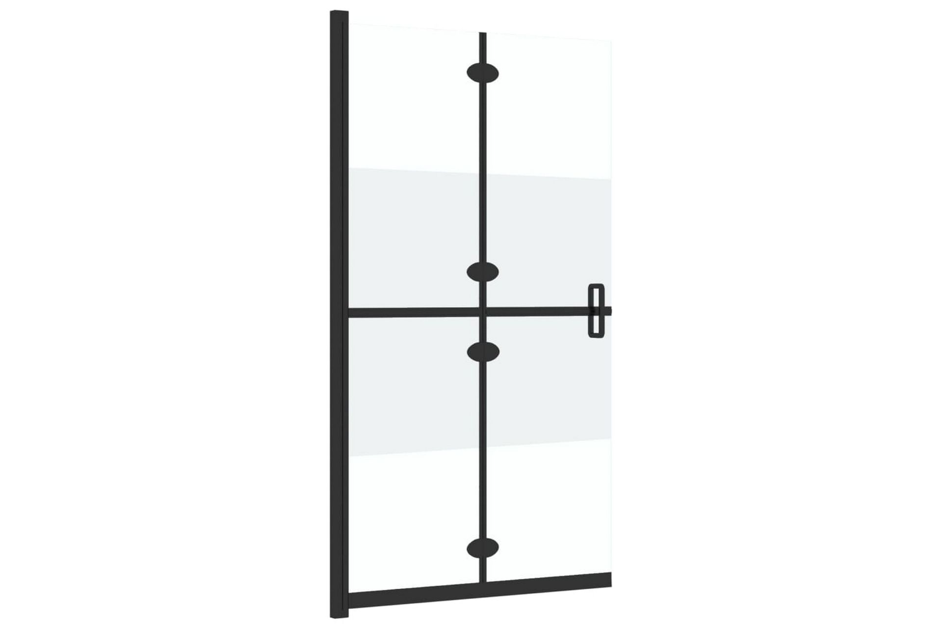 Sammenleggbar dusjvegg med halvfrostet ESG-glass 120x190 cm - Gjennomsiktig - Hus & oppussing - Kjøkken & bad - Baderom - Dusjer