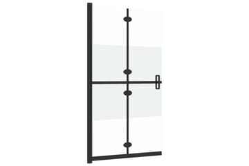 Sammenleggbar dusjvegg med halvfrostet ESG-glass 120x190 cm - Gjennomsiktig - Hus & oppussing - Kjøkken & bad - Baderom - Dusjer