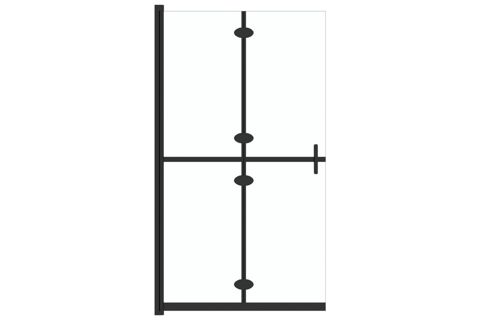 Sammenleggbar dusjvegg med klart ESG-glass 100x190 cm - Gjennomsiktig - Hus & oppussing - Kjøkken & bad - Baderom - Dusjer