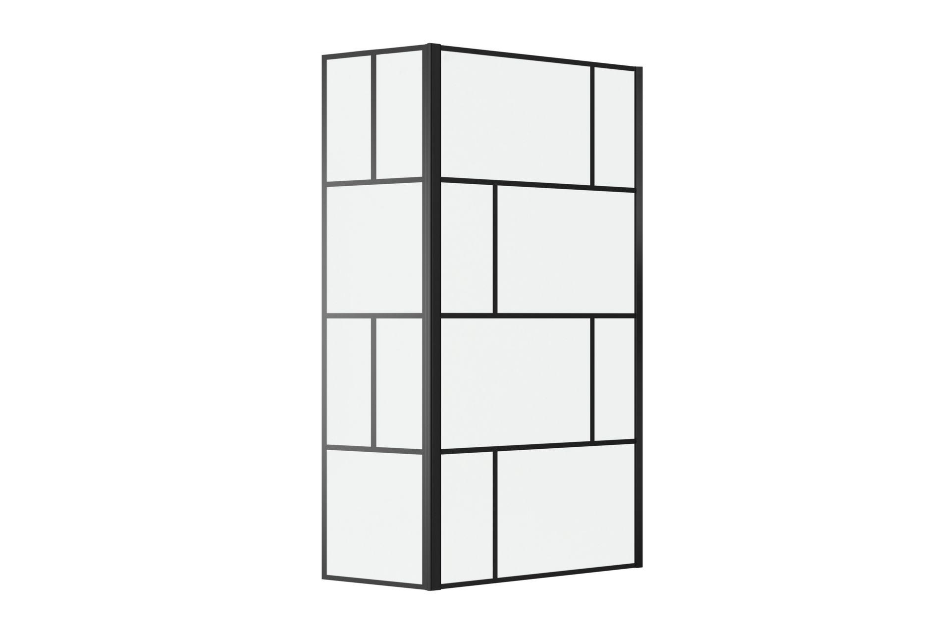 Sörby Dusjvegg 130x195 cm - Svart - Hus & oppussing - Kjøkken & bad - Baderom - Dusjer