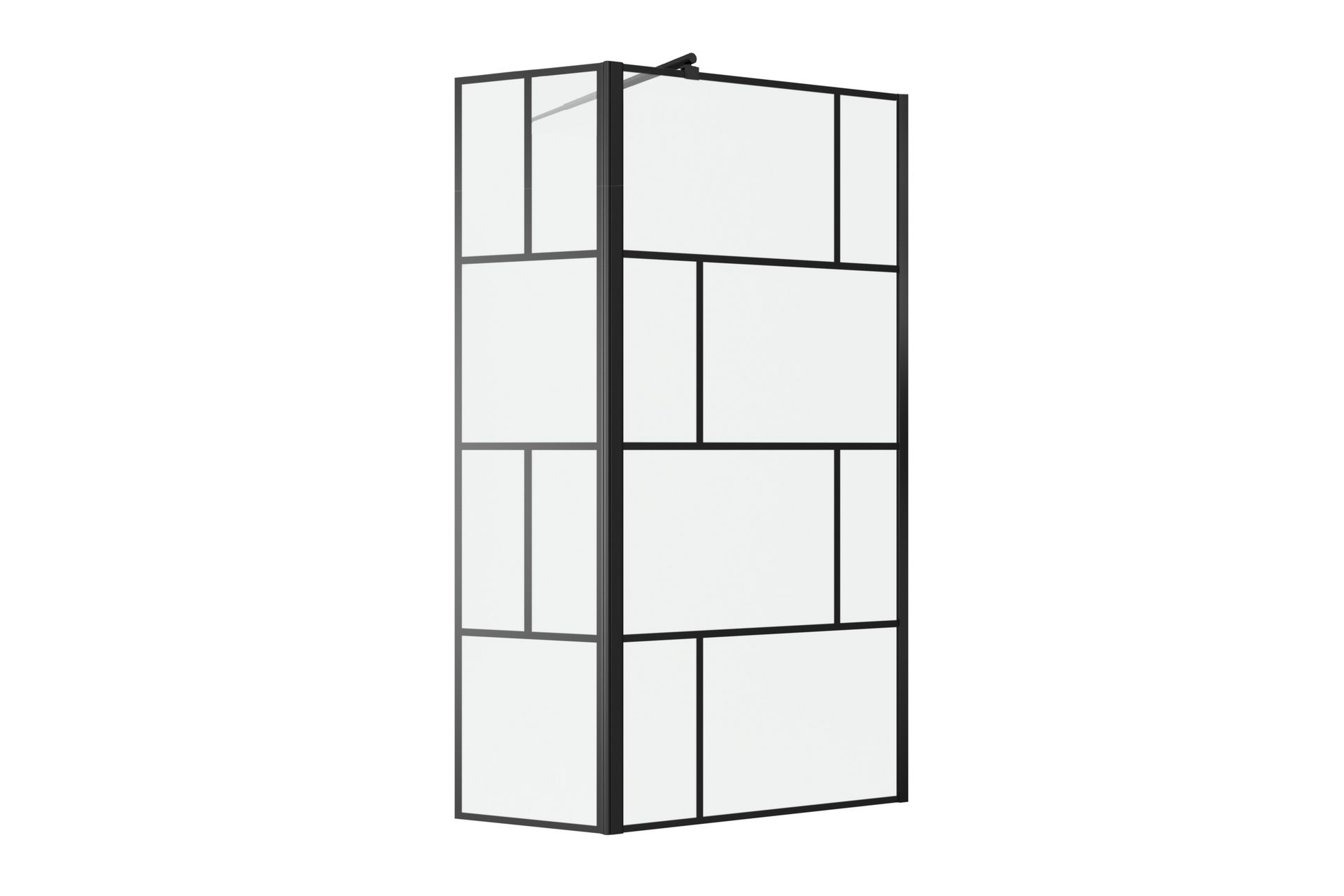 Sörby Dusjvegg 130x195 cm - Svart - Hus & oppussing - Kjøkken & bad - Baderom - Dusjer