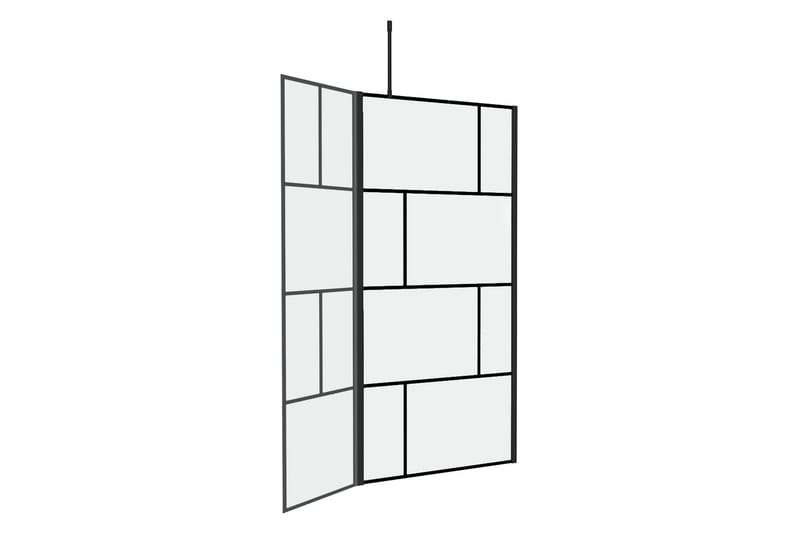 Sörby Dusjvegg 130x195 cm - Svart - Hus & oppussing - Kjøkken & bad - Baderom - Dusjer