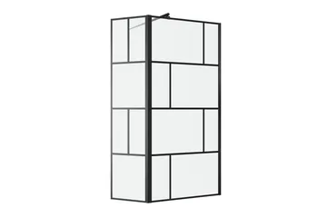 Sörby Dusjvegg 130x195 cm - Svart - Hus & oppussing - Kjøkken & bad - Baderom - Dusjer - Dusjvegger
