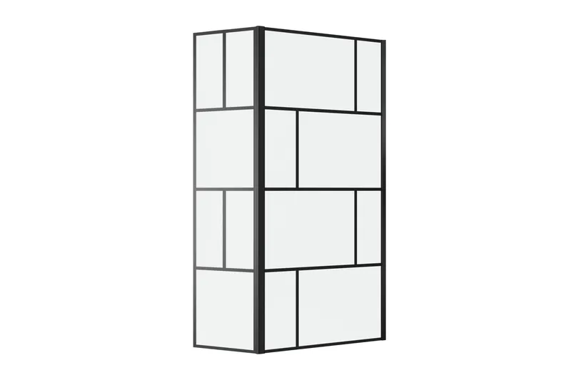 Sörby Dusjvegg 130x195 cm - Svart - Hus & oppussing - Kjøkken & bad - Baderom - Dusjer - Dusjvegger