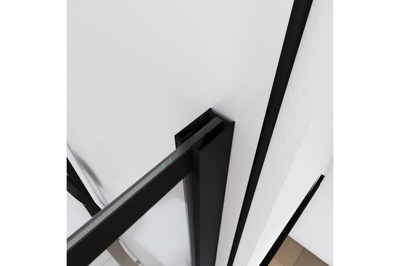 Sörby Dusjvegg 140x195 cm - Svart - Hus & oppussing - Kjøkken & bad - Baderom - Dusjer