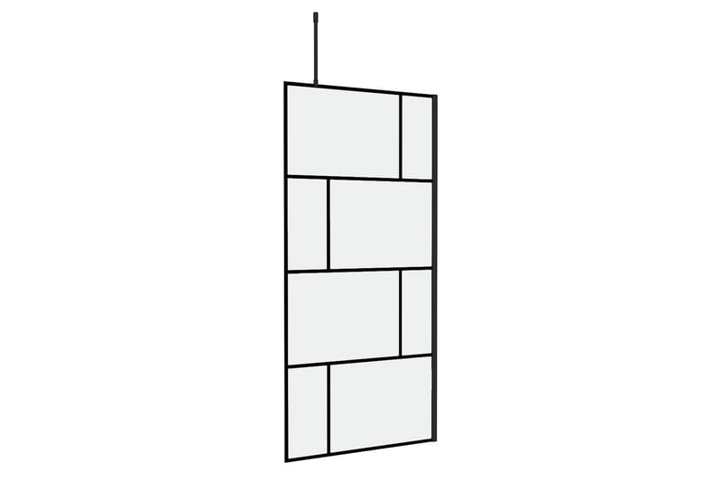 Sörby Dusjvegg 90x195 cm - Svart - Hus & oppussing - Kjøkken & bad - Baderom - Dusjer