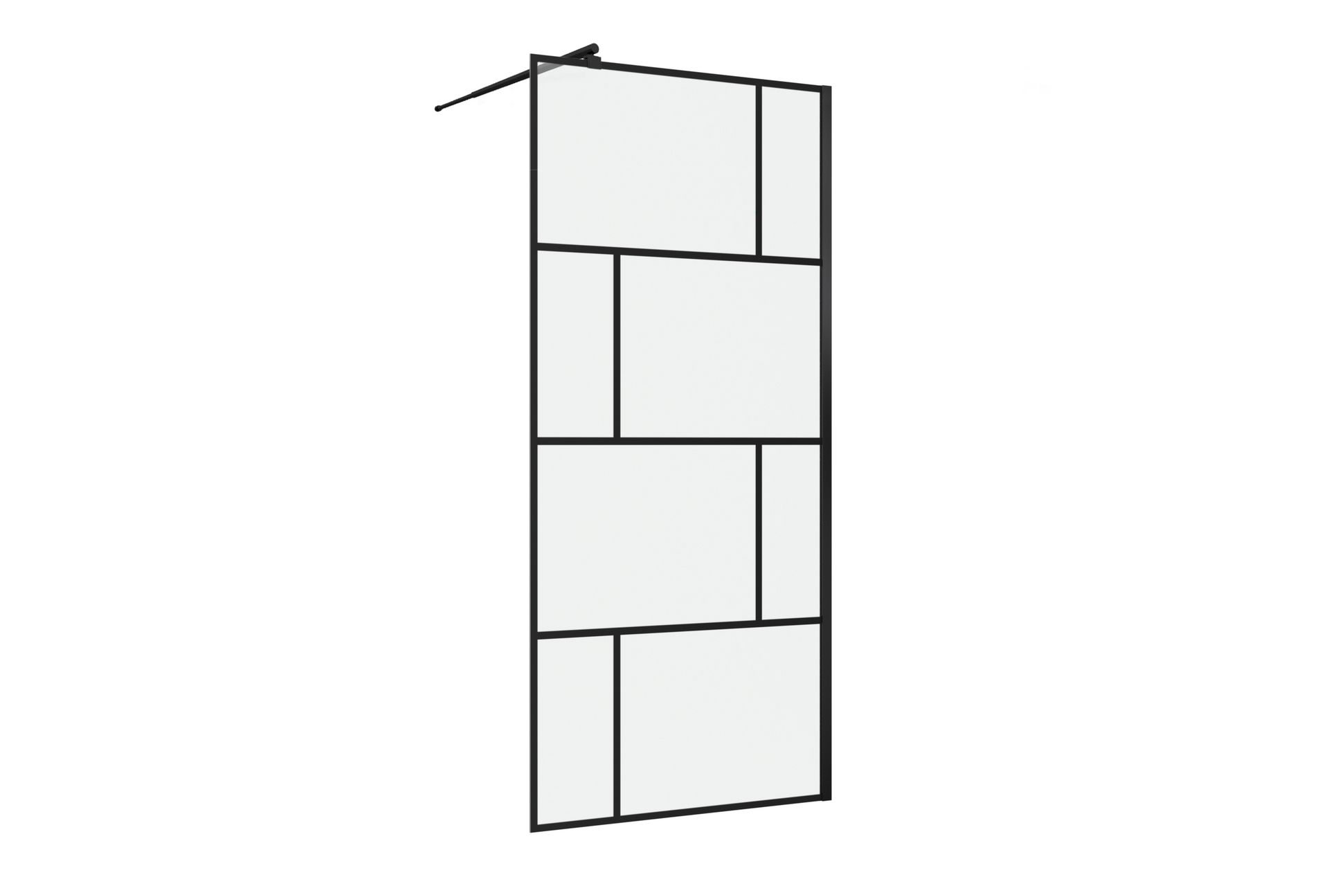 Sörby Dusjvegg 90x195 cm - Svart - Hus & oppussing - Kjøkken & bad - Baderom - Dusjer