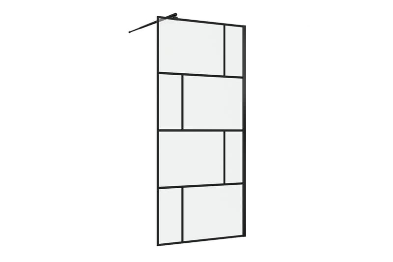 Sörby Dusjvegg 90x195 cm, Svart