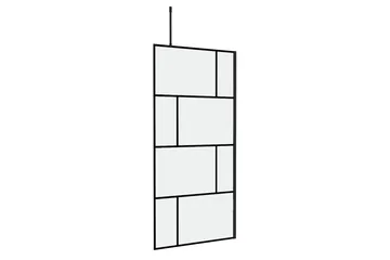 Sörby Dusjvegg 90x195 cm - Svart - Hus & oppussing - Kjøkken & bad - Baderom - Dusjer - Dusjvegger