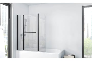 Dusserud Dusjvegg 140 cm - Svart - Hus & oppussing - Kjøkken & bad - Baderom - Dusjer - Dusjvegger