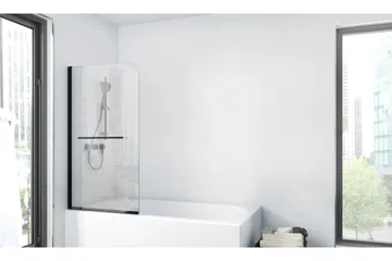 Dusserud Dusjvegg 140 cm - Svart - Hus & oppussing - Kjøkken & bad - Baderom - Dusjer - Dusjvegger