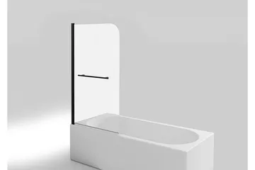 Dusserud Dusjvegg 140 cm - Svart - Hus & oppussing - Kjøkken & bad - Baderom - Dusjer - Dusjvegger
