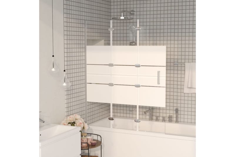 Leddet dusjdør ESG 100x140 cm hvit - Hus & oppussing - Kjøkken & bad - Baderom - Dusjer