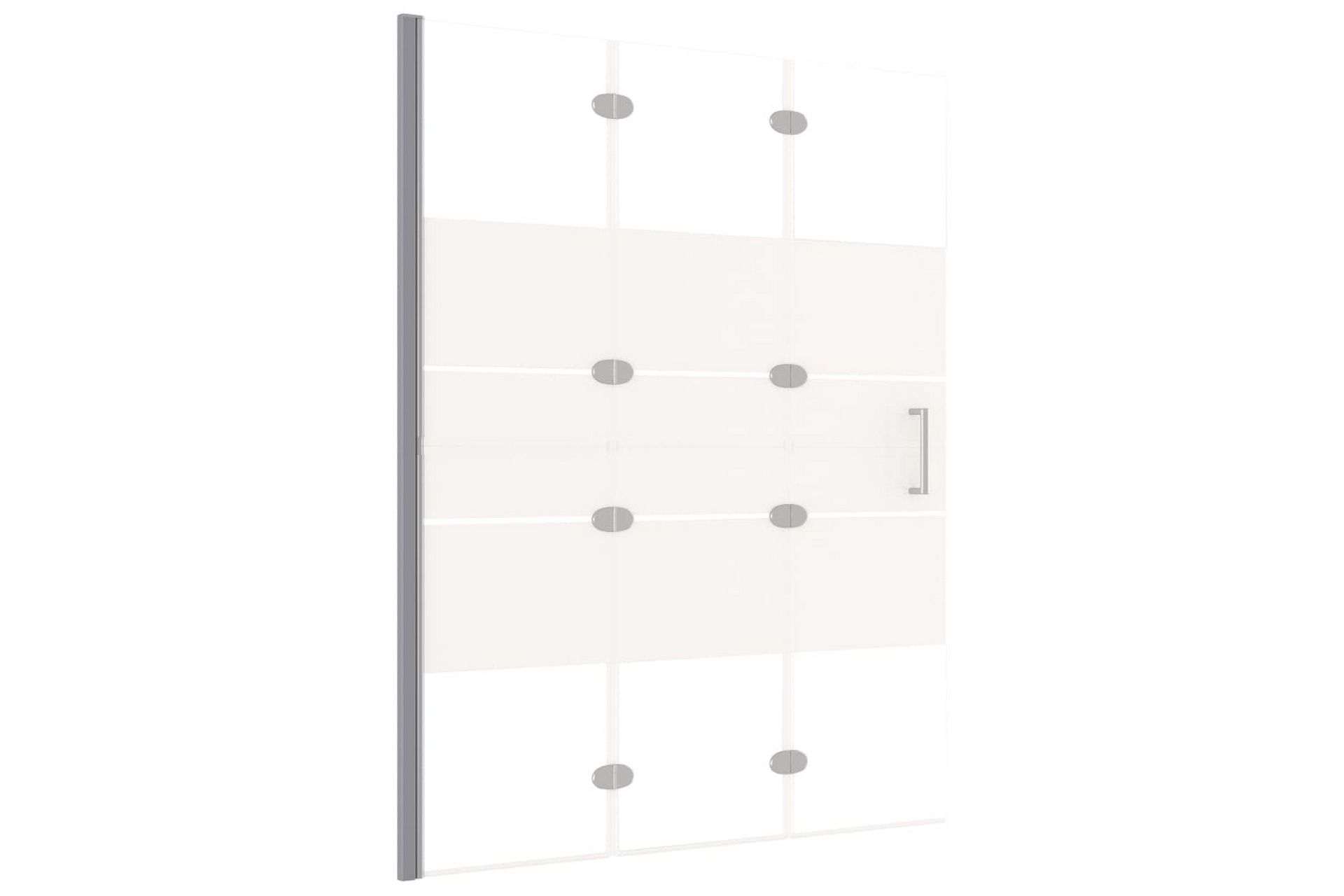 Leddet dusjdør ESG 100x140 cm hvit - Hus & oppussing - Kjøkken & bad - Baderom - Dusjer