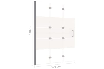 Leddet dusjdør ESG 100x140 cm hvit - Hus & oppussing - Kjøkken & bad - Baderom - Dusjer