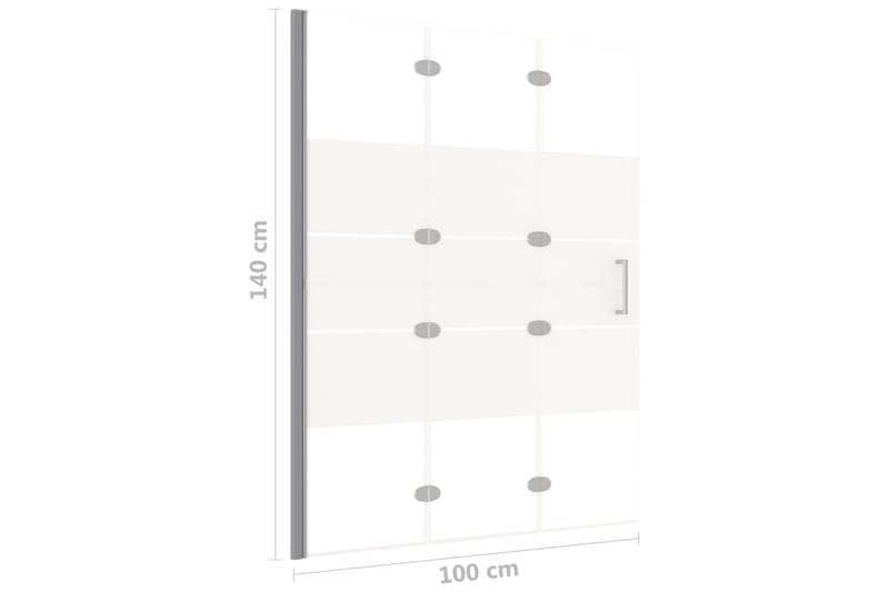 Leddet dusjdør ESG 100x140 cm hvit - Hus & oppussing - Kjøkken & bad - Baderom - Dusjer
