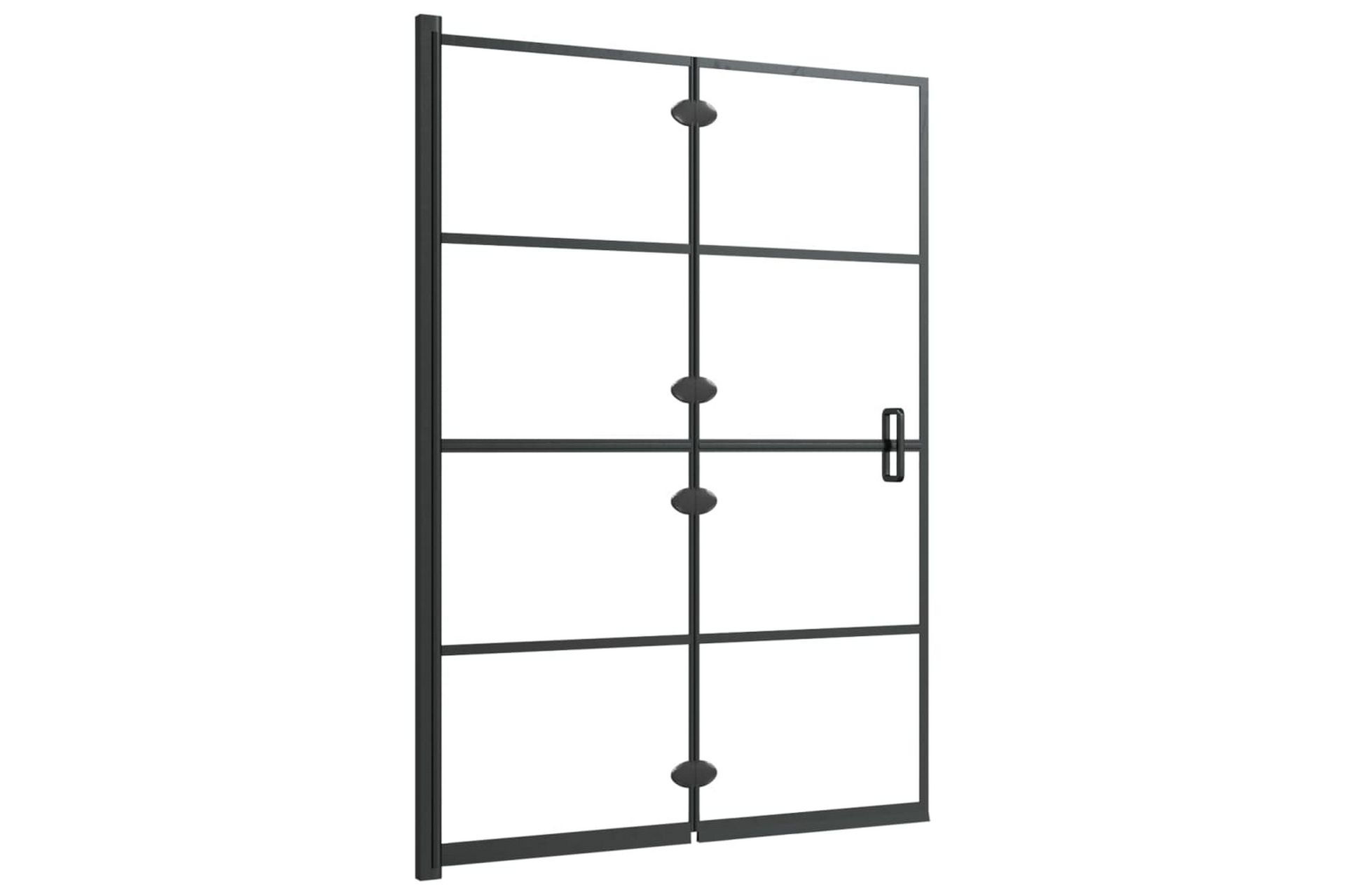 Leddet dusjdør ESG 100x140 cm svart - Hus & oppussing - Kjøkken & bad - Baderom - Dusjer