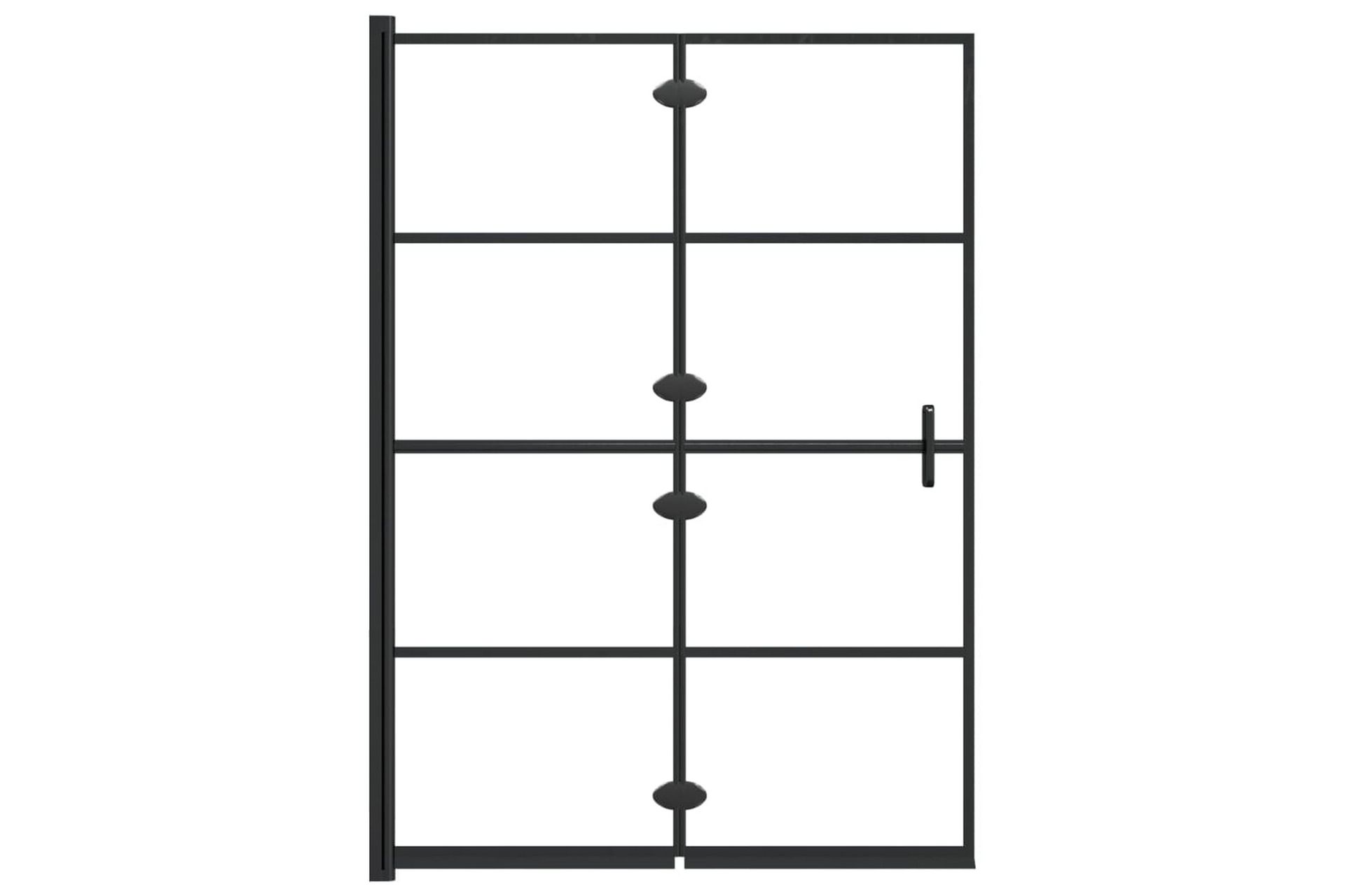 Leddet dusjdør ESG 100x140 cm svart - Hus & oppussing - Kjøkken & bad - Baderom - Dusjer